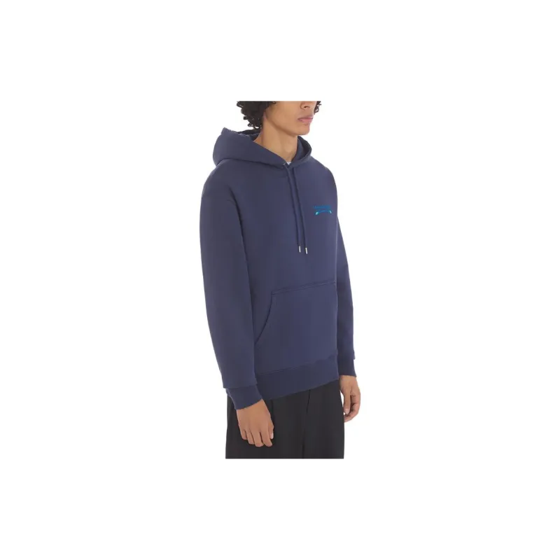 Maison Kitsune Oars Logo Embroidered Drawstring Hoodie-2
