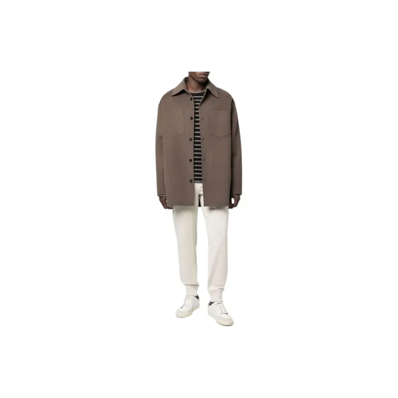 Zegna FW22 Knitted Fabric Sports Sweatpants Men's White-1