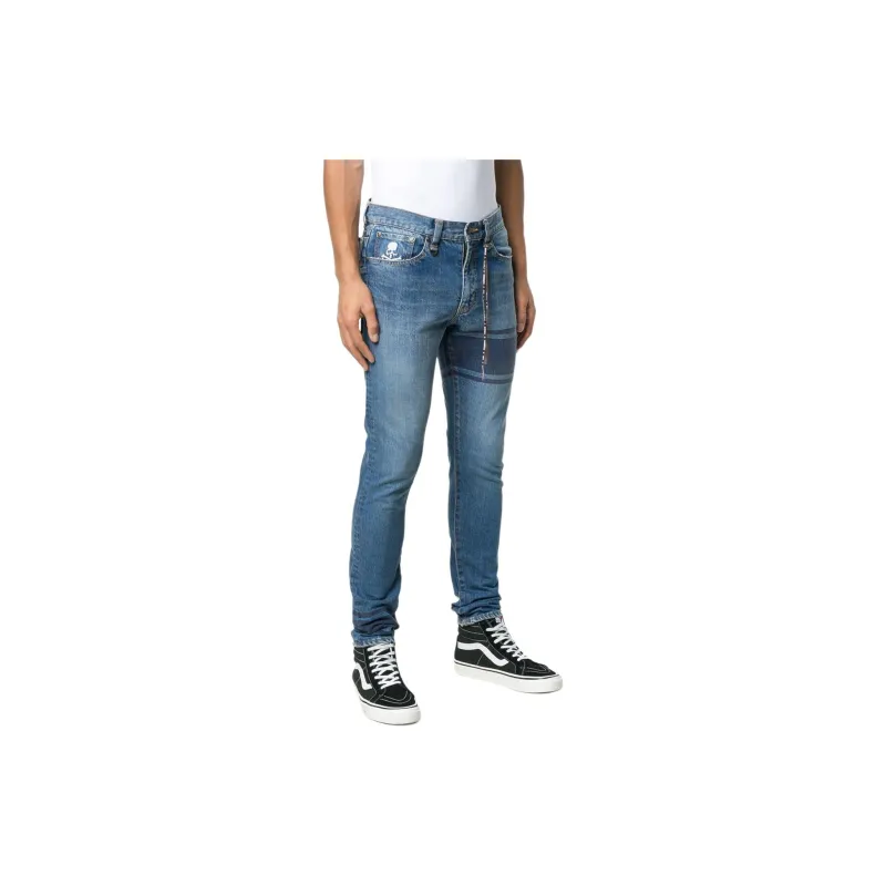 MASTERMIND WORLD Logo embroidered Skinny Jeans-3
