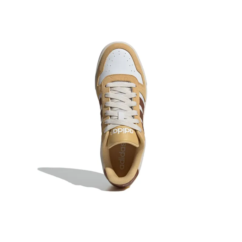 Adidas Anti-Slip Wear-Resistant Low-Top Skateboard Shoes Unisex White Brown Yellow-3