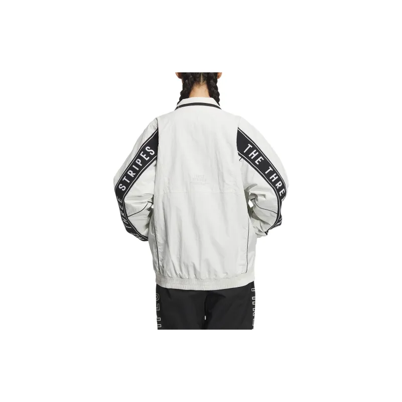 Adidas WORDING FW24 WRINKLED LINED TRACK TOP Jacket Unisex Track Gray-3