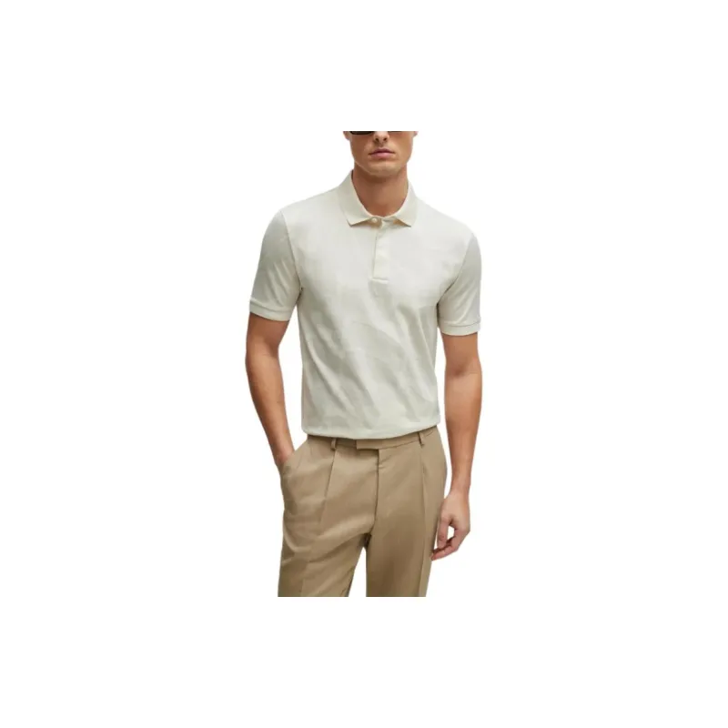 HUGO BOSS Patterned Cotton jacquard Polo Shirt-2