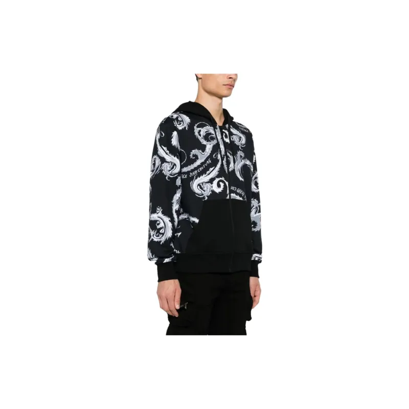 VERSACE JEANS COUTURE Barocco Printed Jersey Hoodie-3