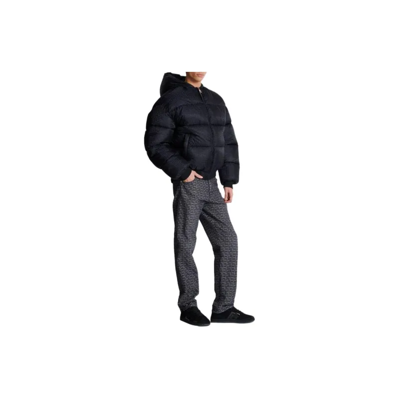 BALMAIN Pb Monogram Hooded Down Jacket-3