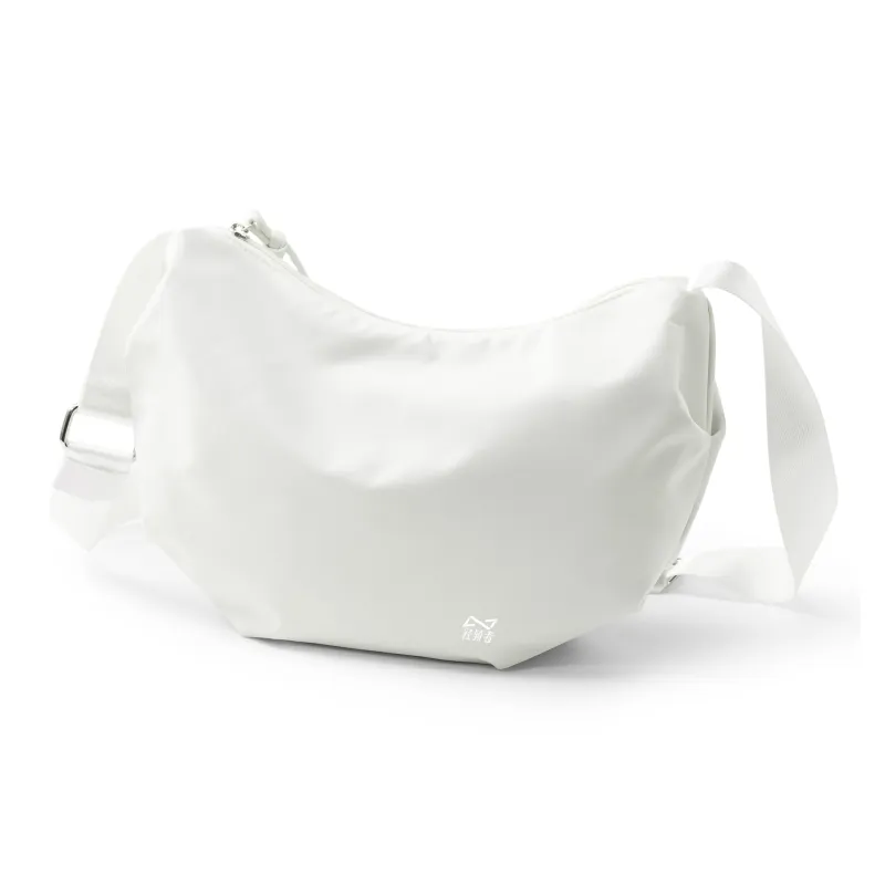 QING QI ZHE Fabric Crossbody Bag Shoulder Bag Dumpling Bag Regular Unisex Black/White/Khaki-7