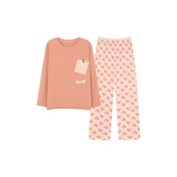 Cotton Has A Home Pajama Set Women's Sand Apricot Pink