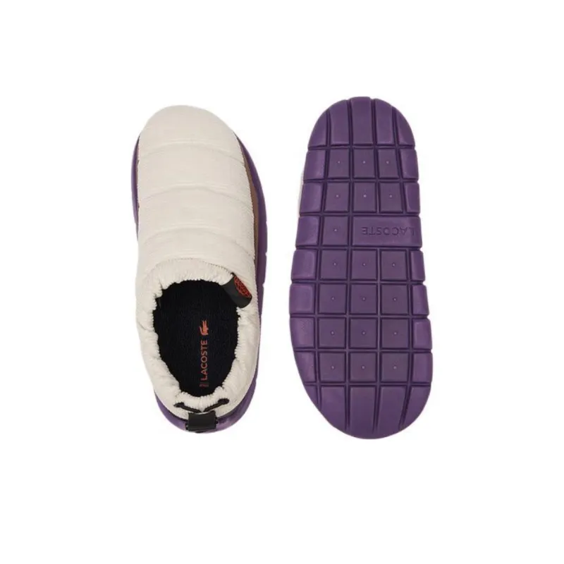 LACOSTE Low Top Casual Shoes Women's White Purple-4