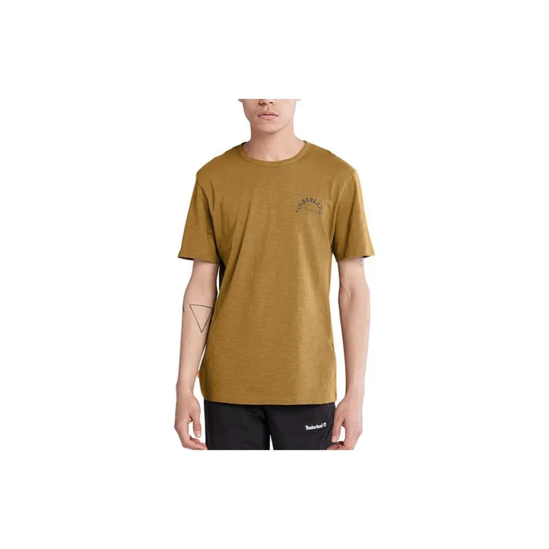 Timberland Set in Sleeve T Shirt Men's Wheat-3