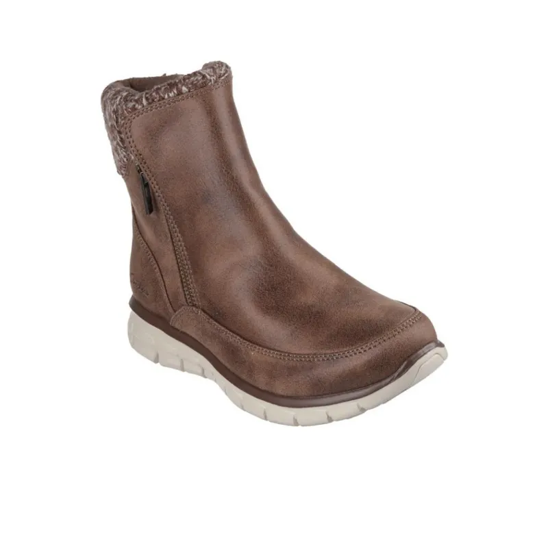Skechers Synergy Ankle Boots Women's Brown-2