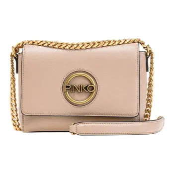 PINKO Synthetic Leather Shoulder Bag, Crossbody Bag Medium Size Women's Pink