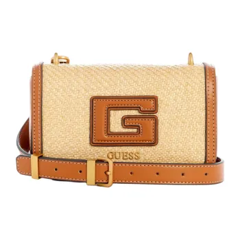 GUESS Artificial Leather Shoulder Bag Crossbody Bag Mini Women's Brown