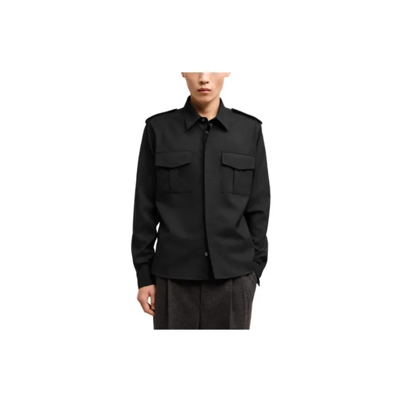 AMIPARIS Concealed Fastened Military Shirt-7