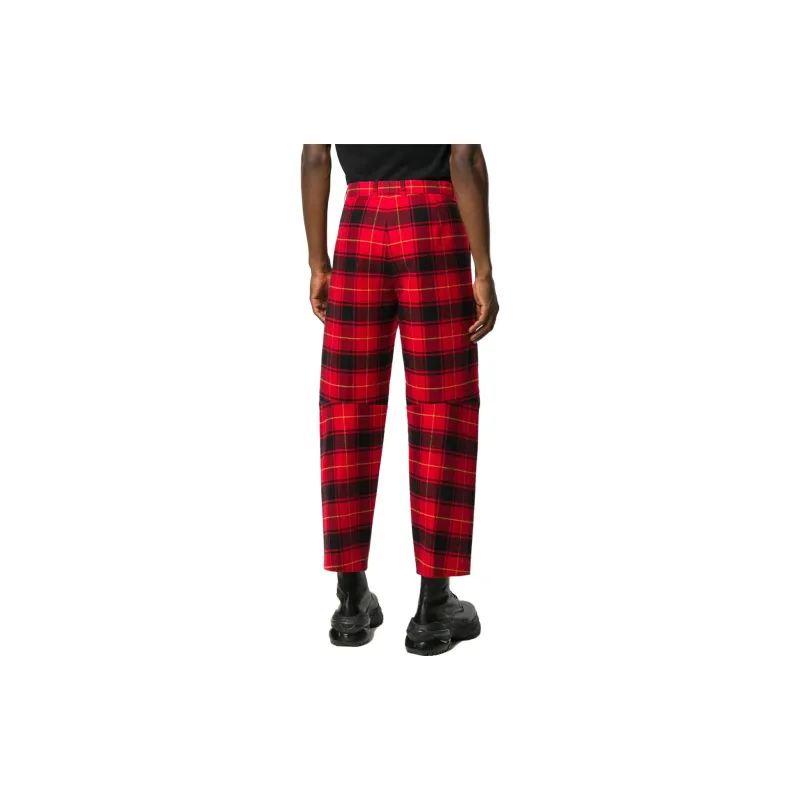 Balenciaga Casual Pants Regular Fit Men's Black Red-3