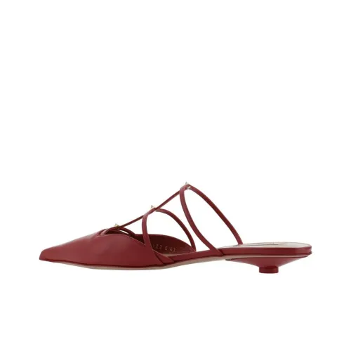 Valentino short Closed Toe Slippers Women's Red