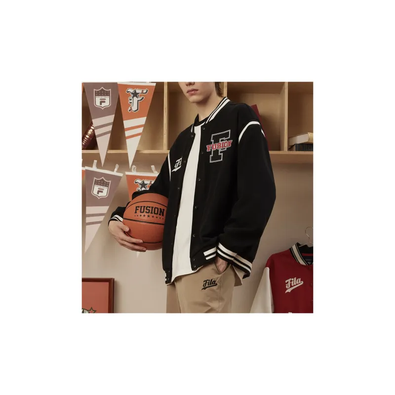 FILA FUSION Baseball Jacket Men's Jet Black-4