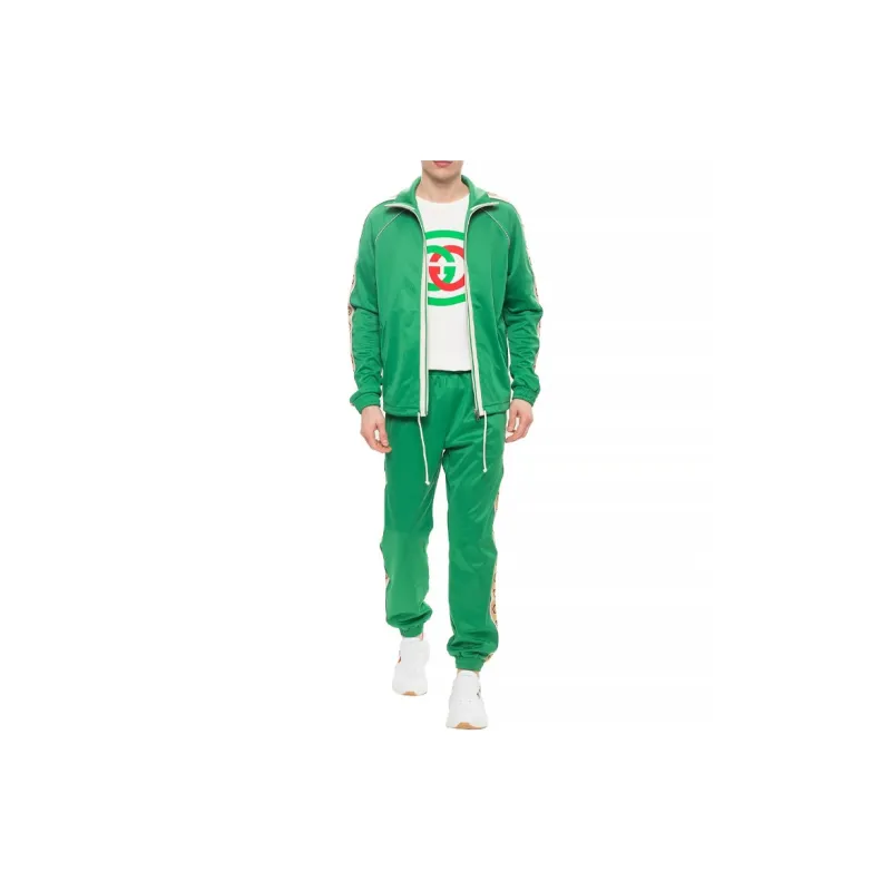 GUCCI Knitted Sweatpants Men Green-3