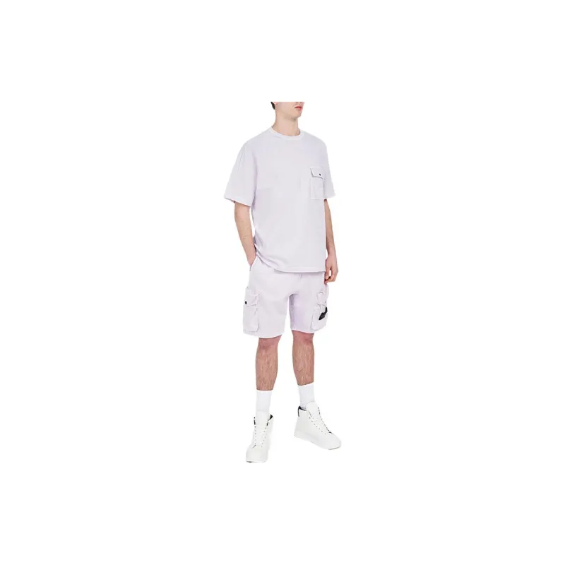STONE ISLAND T Shirts Men Rose Pink-5