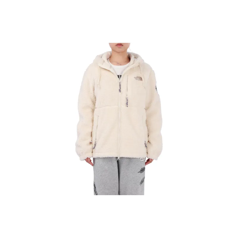 THE NORTH FACE Fleece Hoodie Jacket White-4