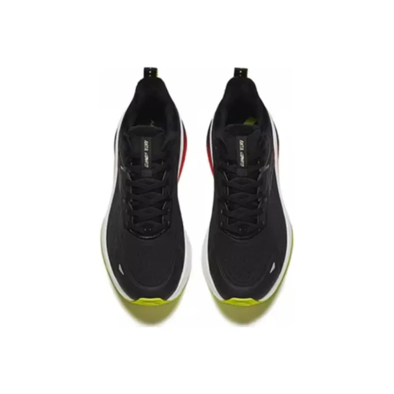 Anta Rocket 6.0 Anti Slip Wear Resistant Low Top Running Shoes Men's Black Green Orange-1