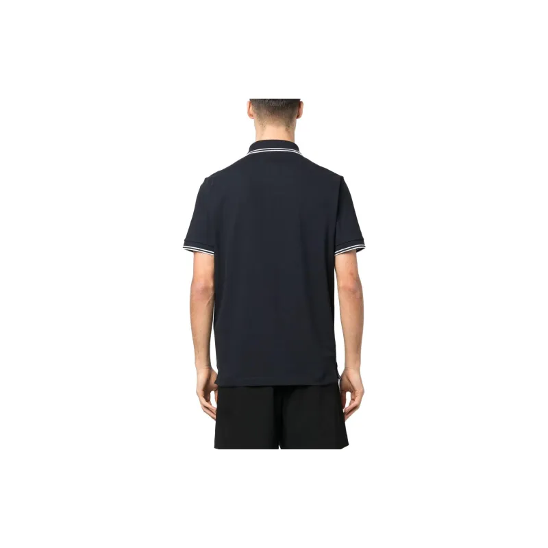 STONE ISLAND Logo Patch Short Sleeved Polo Shirt-3