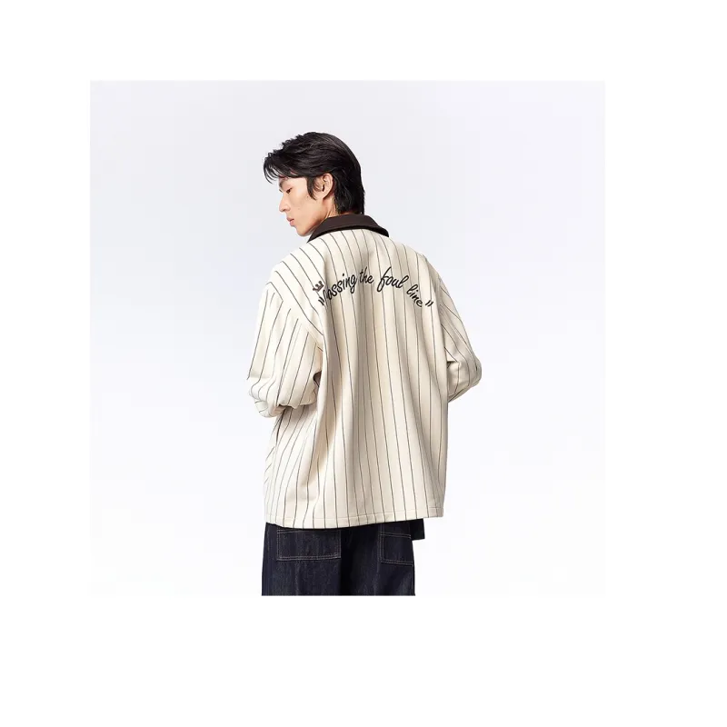 PEACEBIRD MEN Jackets Unisex White Loose Fit-4