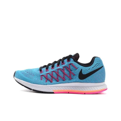 Nike Air Zoom Pegasus 32 Abrasion Resistant Low Top Running Shoes Women's Blue