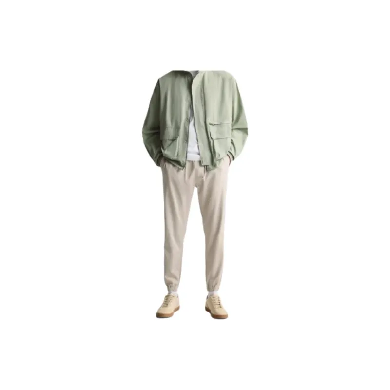 ZARA Knitted Sports Pants Men's Beige-2