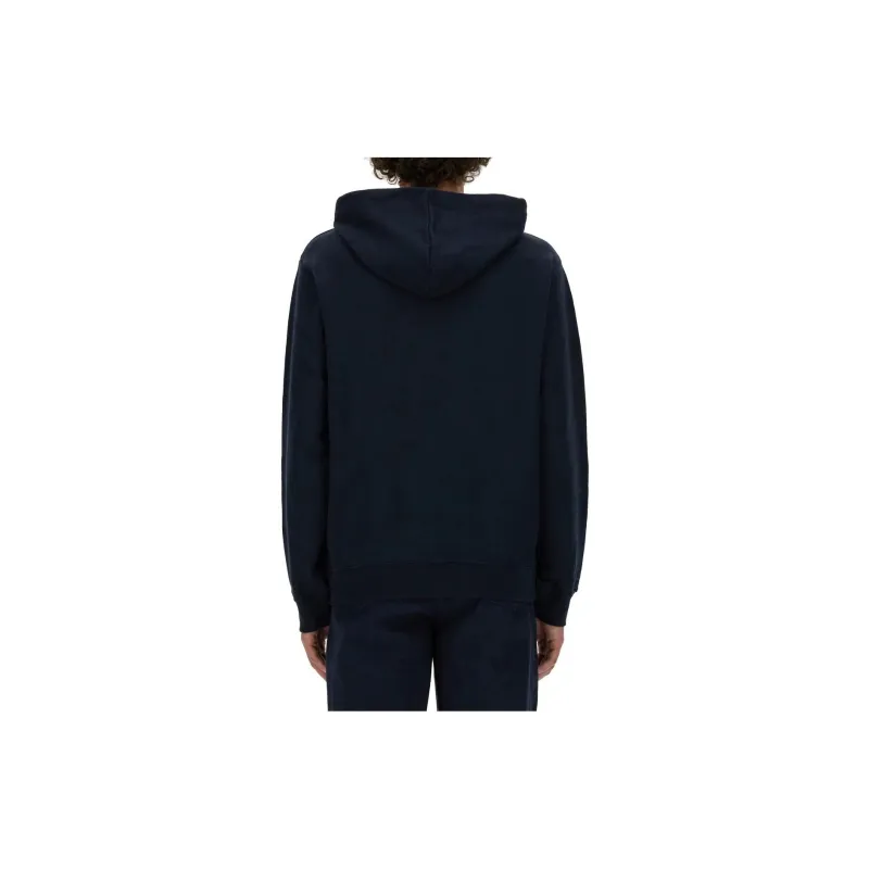 A.P.C Logo Embroidered Drawstring Hoodie-2