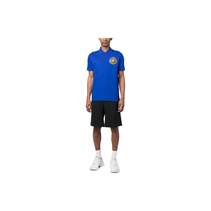 VERSACE SS23 Polo Shirt Men's Blue-1