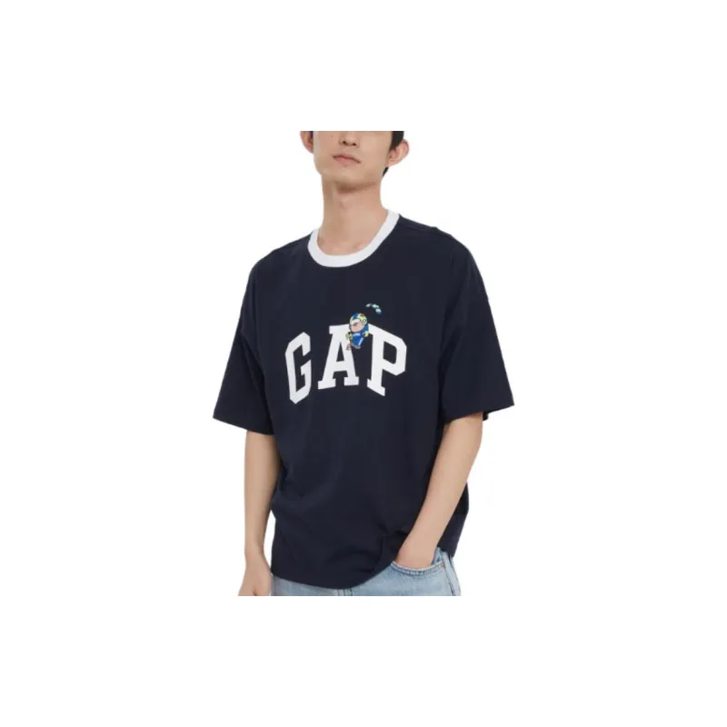 GAP T Shirts Unisex Marine Blue-1
