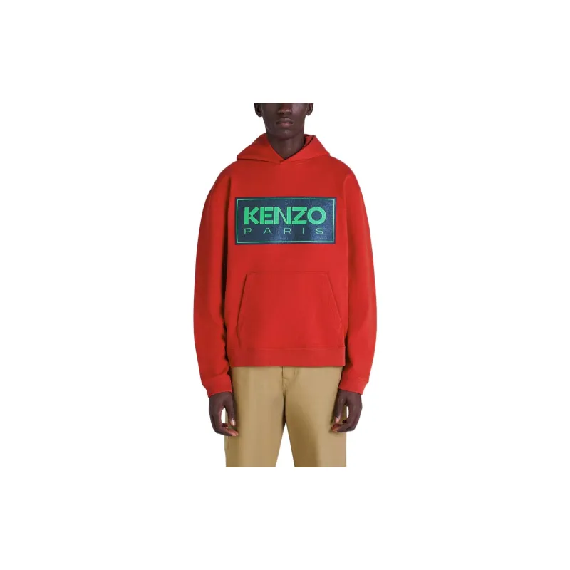 KENZO Letter Logo Sweatshirts Men Red-4