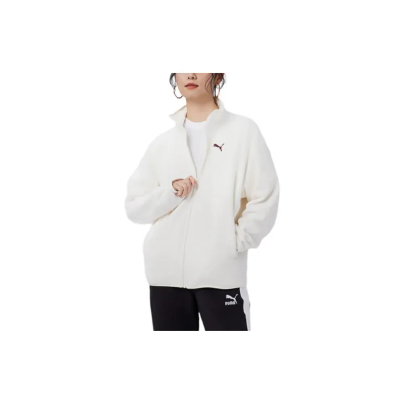 PUMA ESS POLARFLEECE JACKET Jackets Coats Men's White-3
