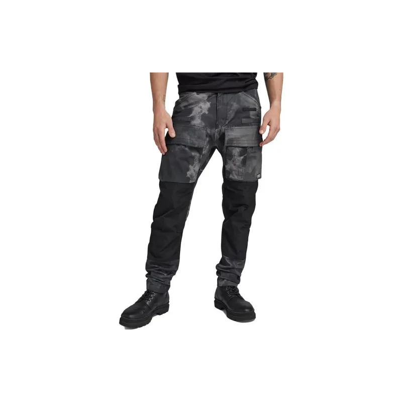 G STAR RAW Cargo Pants Men Black Fuzzy Camouflage-1