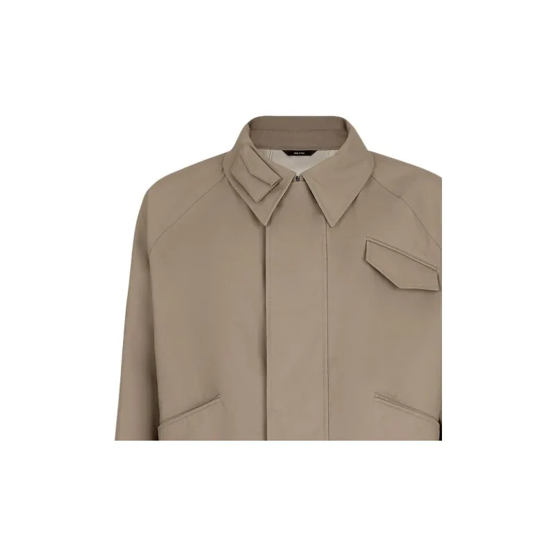 FENDI Asymmetric Hem Cropped Jacket-3