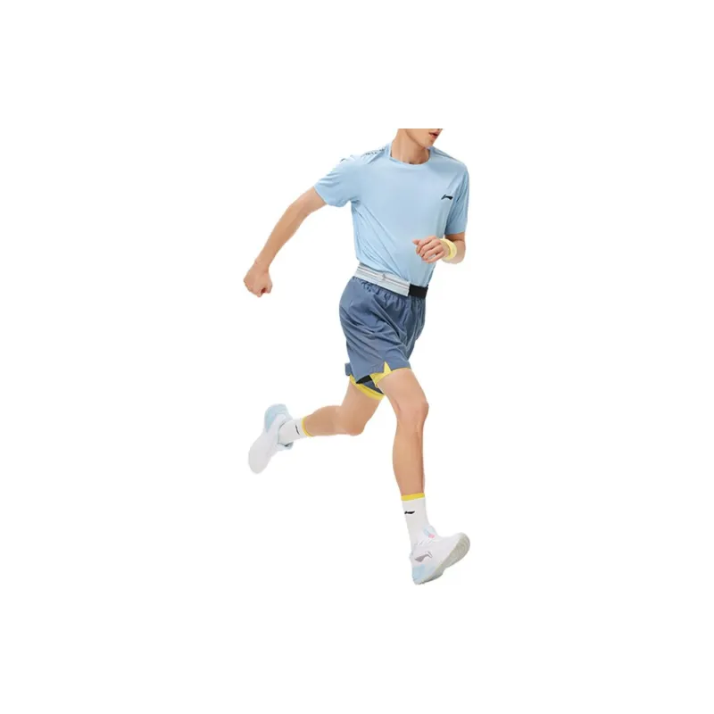 LiNing T Shirt Men's Soft Matte Blue-3