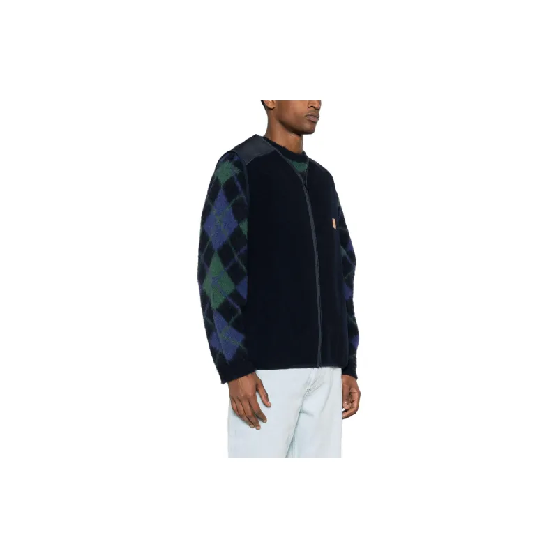 A.P.C . Logo patch Fleece Vest-3
