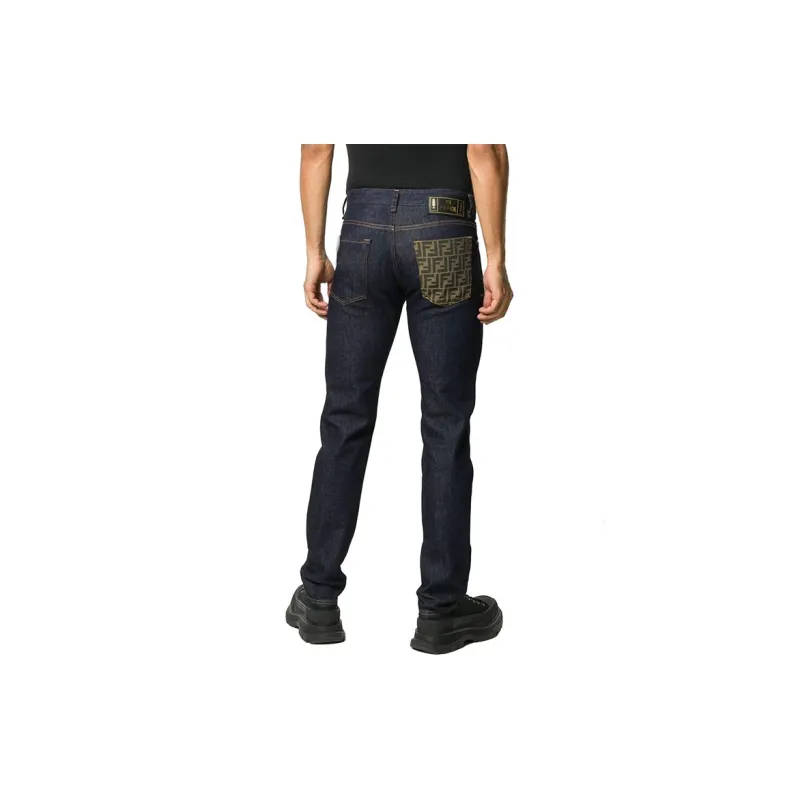 FENDI Jeans Men Blue-3