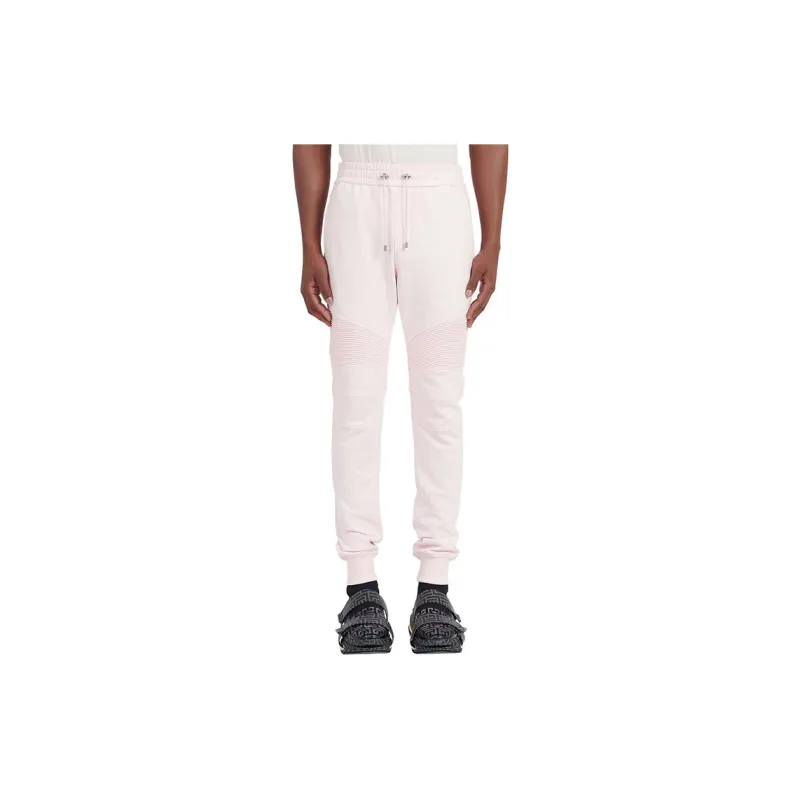 BALMAIN Knitted Sweatpants Men Pink-1