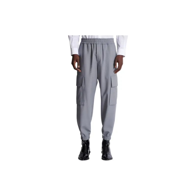BALMAIN Double Crepe Cargo Trousers-4