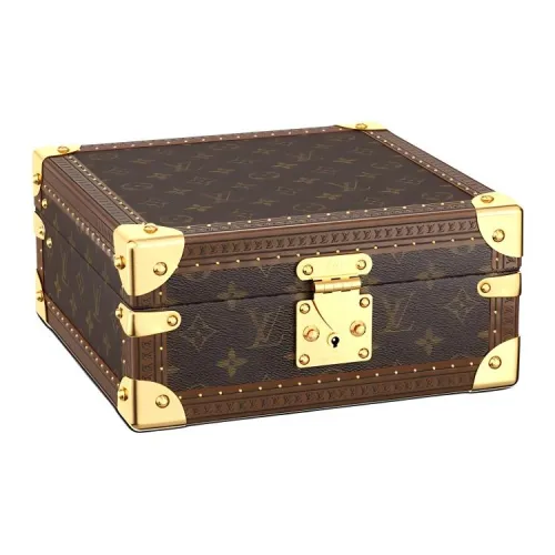 LOUIS VUITTON Coated Canvas Jewelry Box Hard Case Women's Rose Red