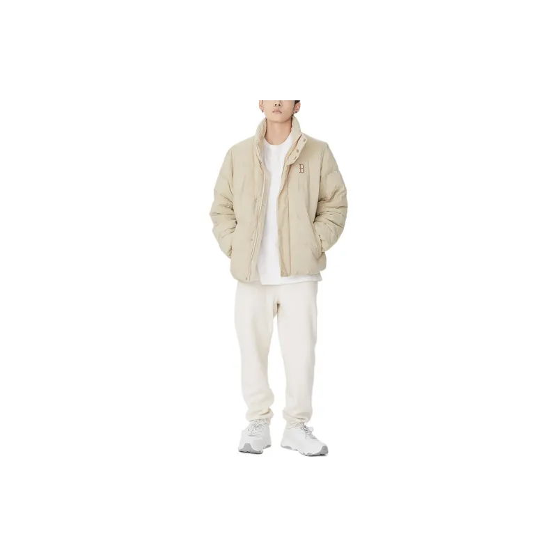 MLB New York Yankees Down Jacket Unisex Beige Yellow-2