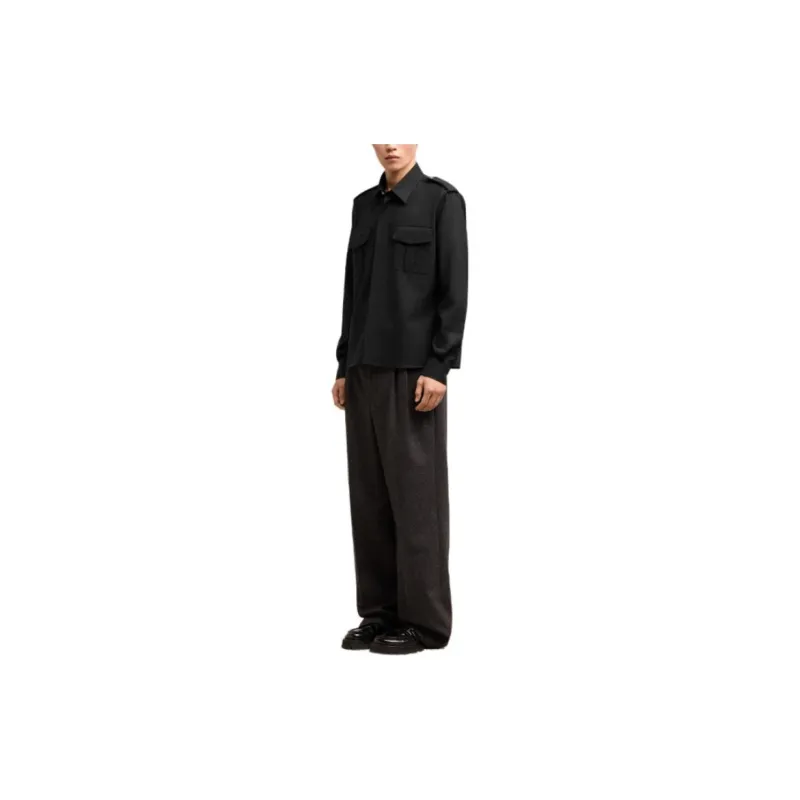 AMIPARIS Concealed Fastened Military Shirt-5