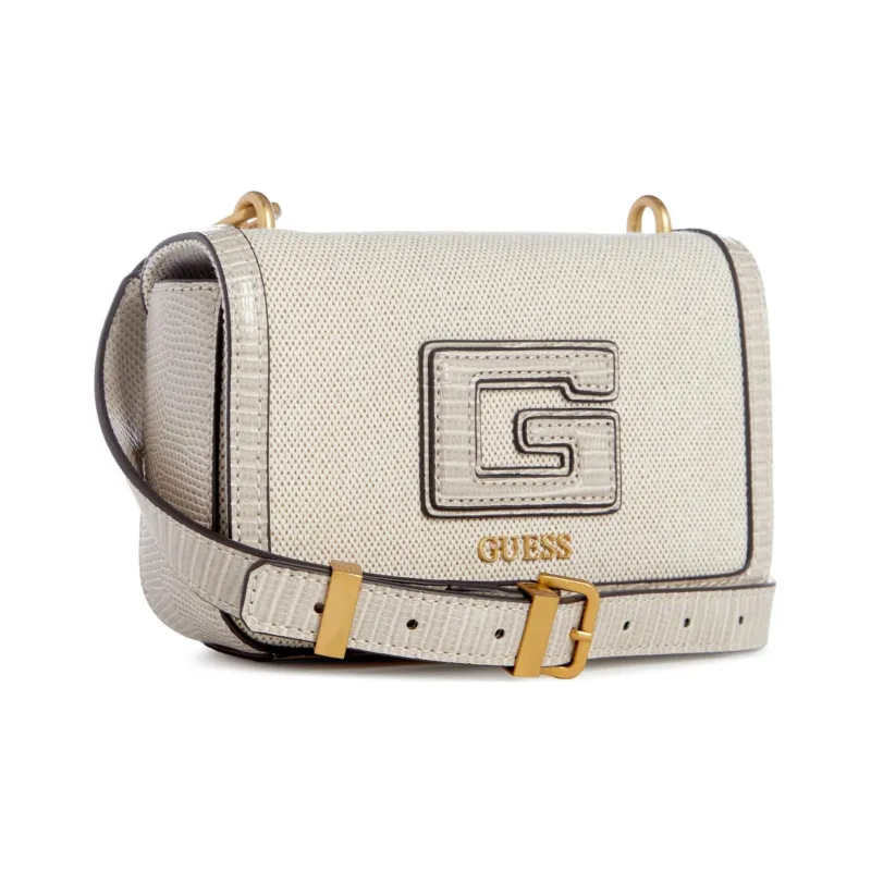 GUESS Artificial Leather Shoulder Bag, Crossbody Bag Mini Women's Gray-1