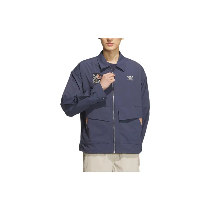 Adidas Originals x ZHANGCHANGXIONG Jacket Men's Navy Blue-3