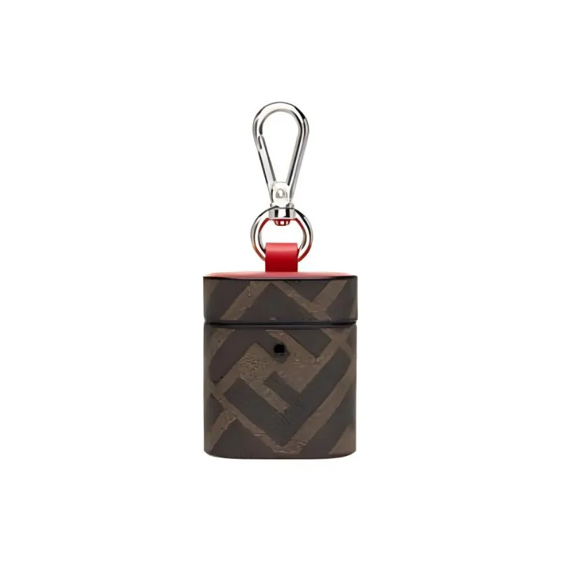 FENDI Fabric Bonded Polycarbonate Earphone Case Men's Brown-0