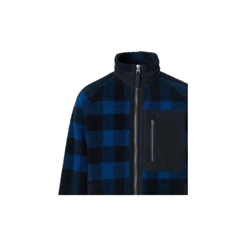Burberry Exploded Check Fleece Funnel Neck Jacket-3