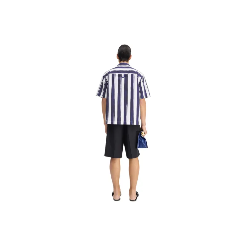 Jacquemus Logo embroidered Striped Shirt-1