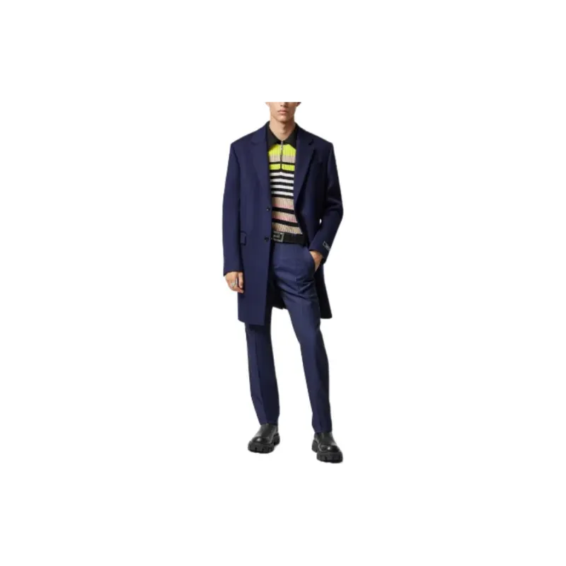 VERSACE Wool Formal Pants Suit Trouser Men's Dark Blue-1