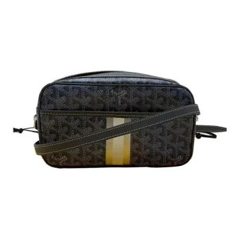 GOYARD Cap-Vert Canvas Calfskin Shoulder Bag Crossbody Bag Women's Gray