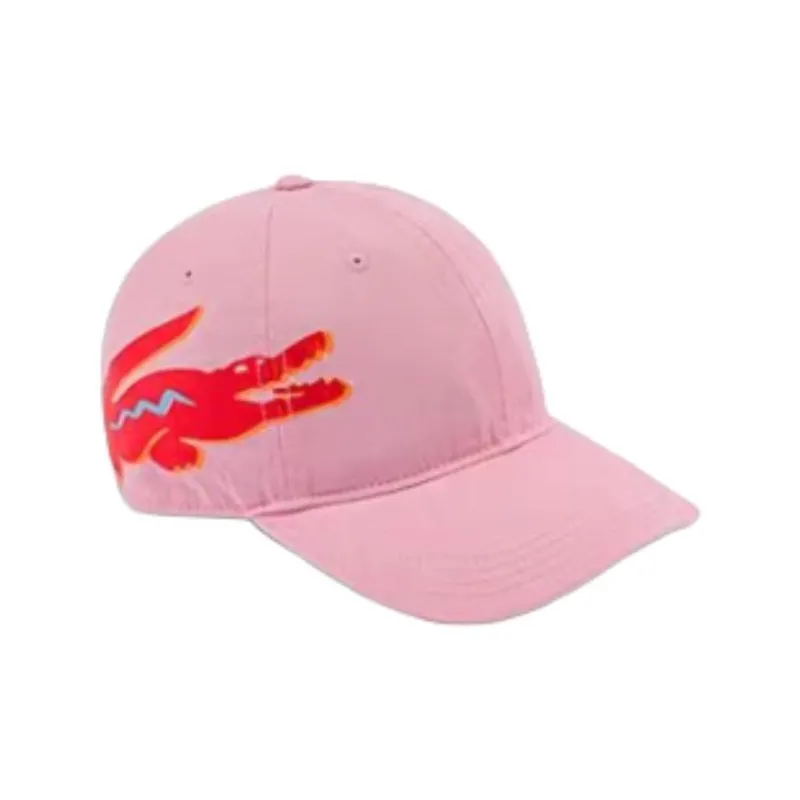 LACOSTE Cotton Baseball Caps Unisex Pink-1